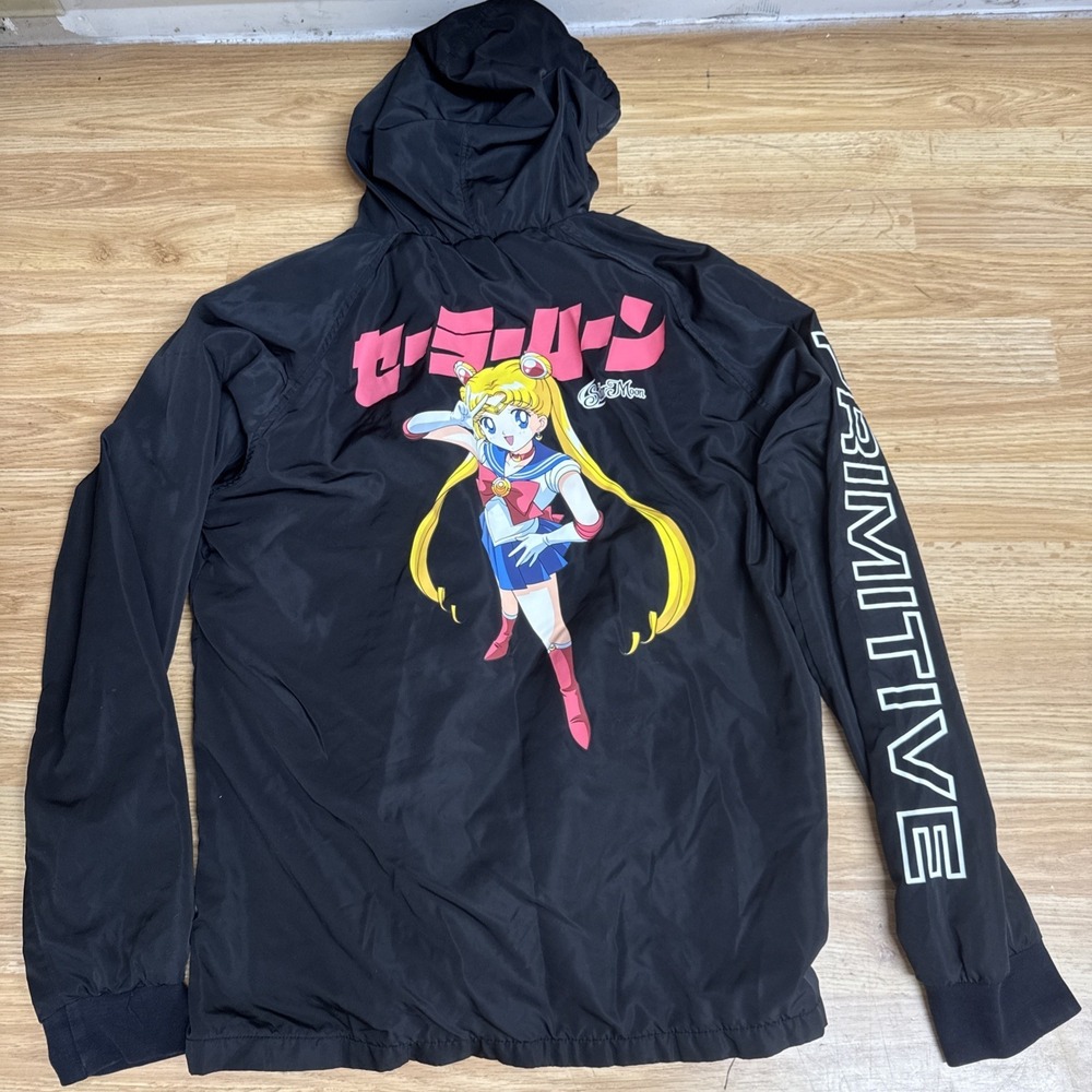 PRIMITIVE SAILOR MOON Jacket Small Pretty Guardian Windbreaker Black